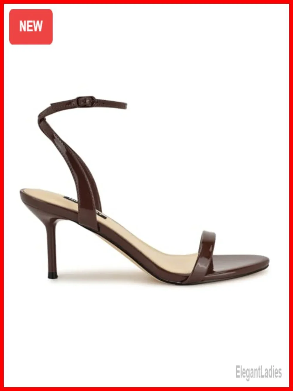 Women's Waltz Kitten Block Heel Sandal Faux Leather Open Toe